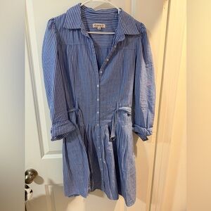 Nanette Lepore Striped Blue and White Blouse